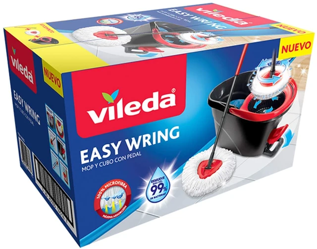 Vileda Easy Wring and Clean Turbo Microfibre Mop and Bucket Set