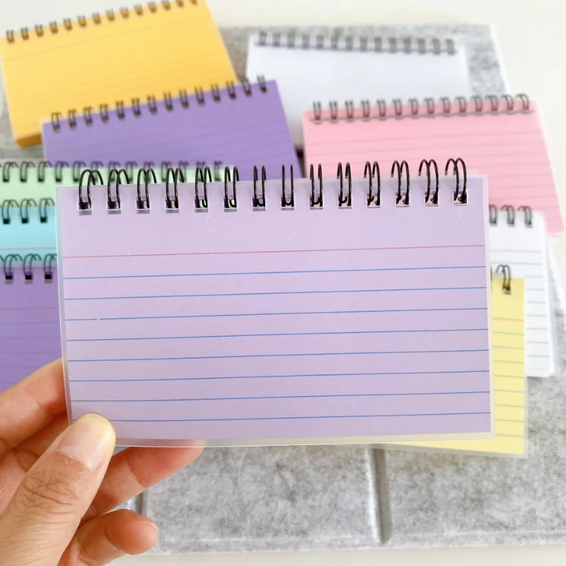 

50 Sheets/pc Loose Leaf Notebook with Transparent Cover Case Tearable Index Sticky Note Portable Notepad Binder Diary