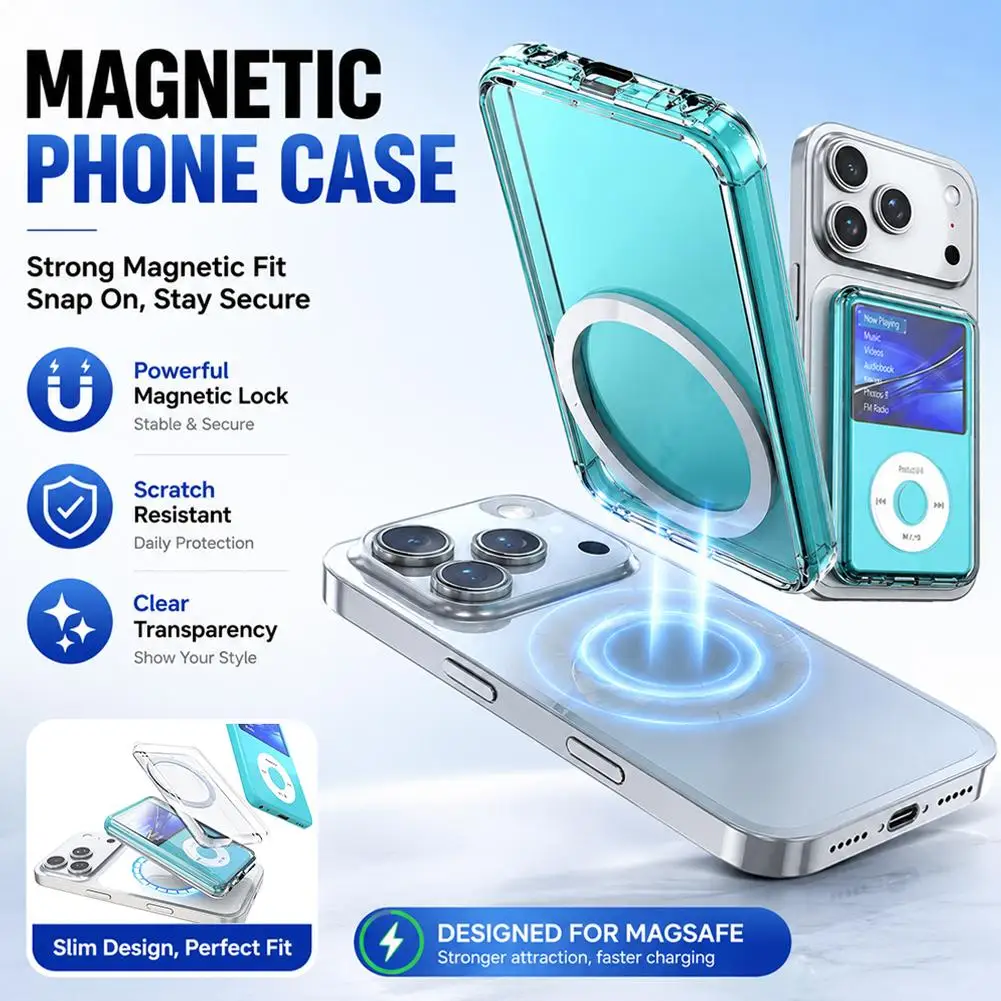 INNIOASIS Y1 자기식 TPU 보호 케이스 휴대용 MP3 플레이어 투명 보호 커버
