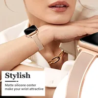 Convient pour Apple Watch 11/10/9/8/7/6/5/4 bracelet en métal avec boucle de bijoux, bracelet iwatch 38/40/41/42/44/45/46/49mm 4