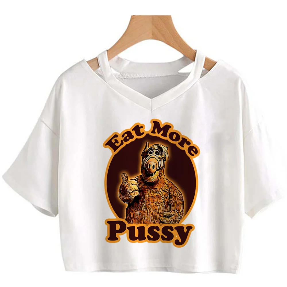 Alf Tee Women Comic Streetwear Manga Tshirt Femminile Manga Designer Comic Abbigliamento