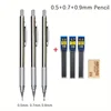 Mechanical Pencil Set 0.3 0.5 0.7 0.9 1.3 2.0 3.0mm All Metal Art Drawing Automatic Pencil Office School Supplies 6