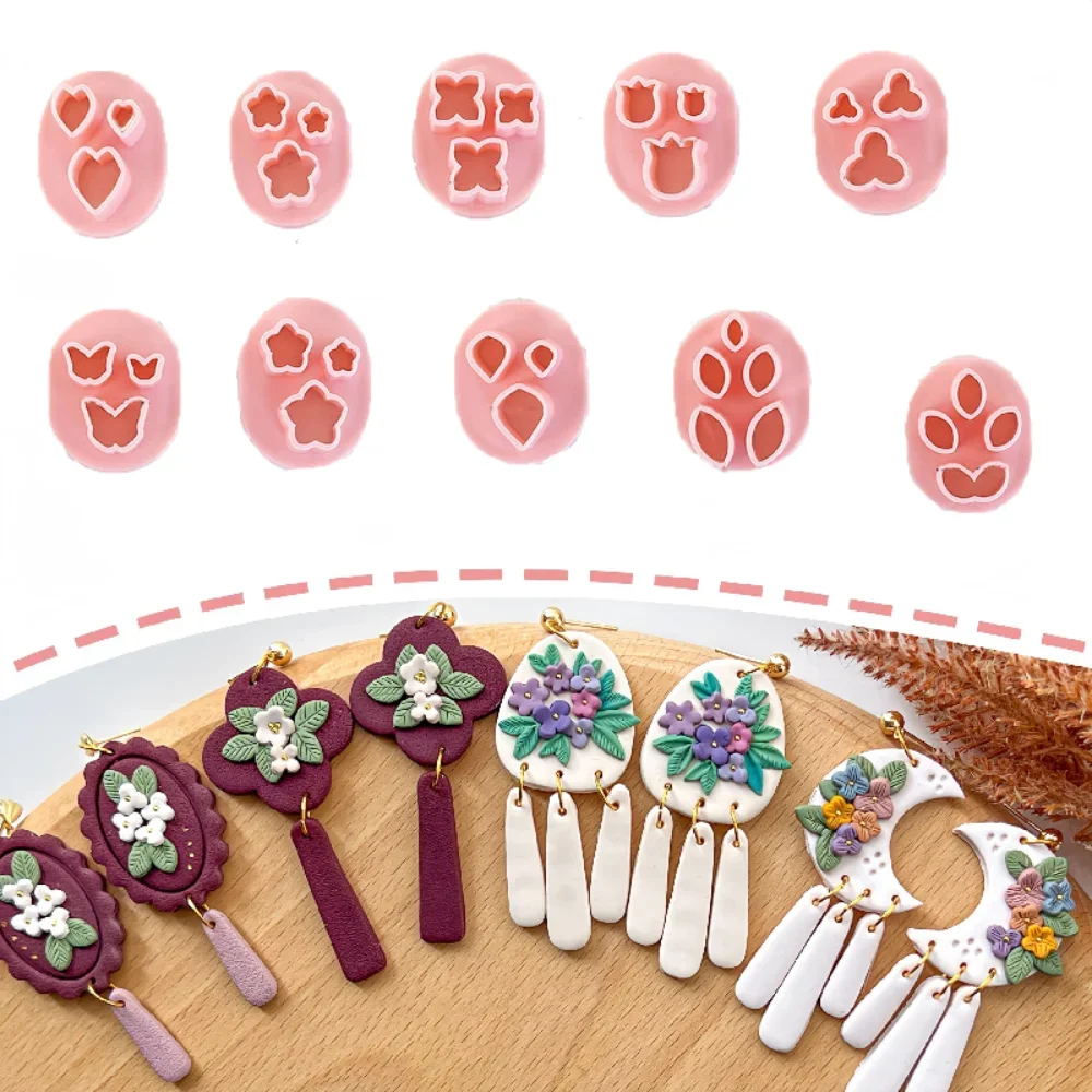 10 Shapes Polymer Clay Cutters for Jewelry Making-Perfect for Polymer Clay Earrings and More