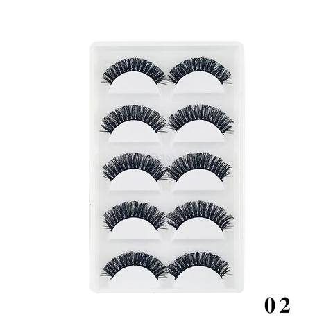Curl 5 Pairs False Eyelashes Russian volumes 3D Fluffy Mink Lashes Reusable Fake Lashes russian lashes extensions faux cils