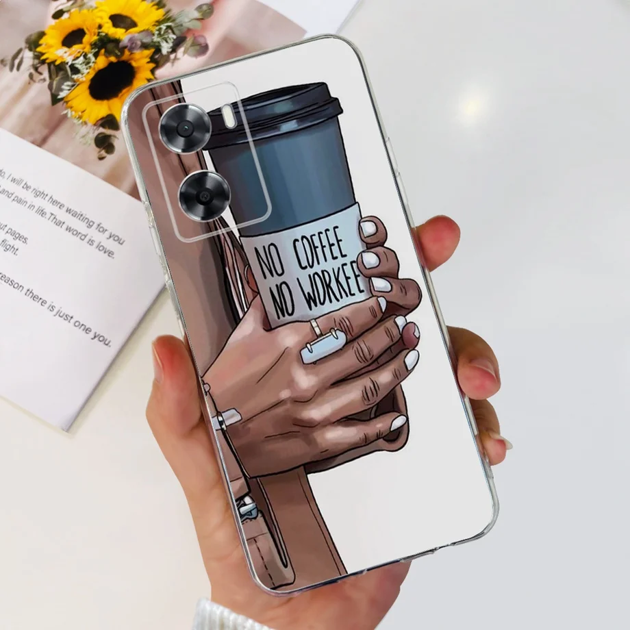 Für Oppo A57s A57e A77s 4G Fall Capa Silikon Lackiert Weiche Schwarz Abdeckung für Oppo A57 A77 4G 2022 Abdeckung TPU Coque Schutzhüllen – Detail 12