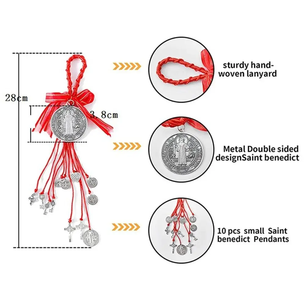 Saint Benedict Medal Protection Blessing Charm Catholic San Benito Medalla Handmade Jewelry Gift Charms Car Hanging Charm