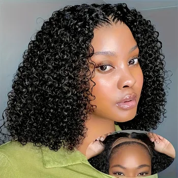 Wet and Wavy 13x4 Lace Front Wig Human Hair Curly Wig 100% Virgin Human Hair Pre Plucked Wigs for Women with Natural Hairline 1