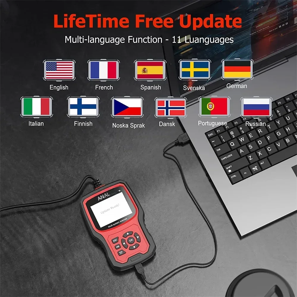 Choice VD700 Ancel VD700 OBD2 Scanner Car Code Reader Full System Diagnostic Scan Tools EPB ABS D.PF TPMS O - Foto 5