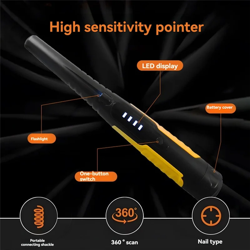 Metal Detector High-Precision Hand-Held Positioning Rod Outdoor Detector Waterproof Underground Treasure Hunter
