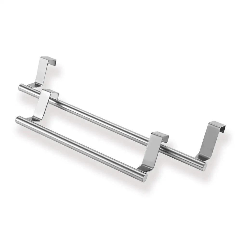 Description Picture 4 of itemStainless Steel Towel Rack Bathroom Towel Holder Stand Mounted Hanging Shelf Door Wall Cabinet Organizer Bar Kitchen Towels I4D7