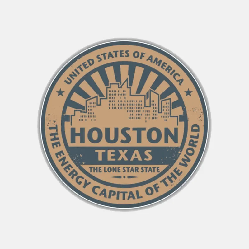 

Round Houston Texas Car Sticker Window Car Accessories Decal