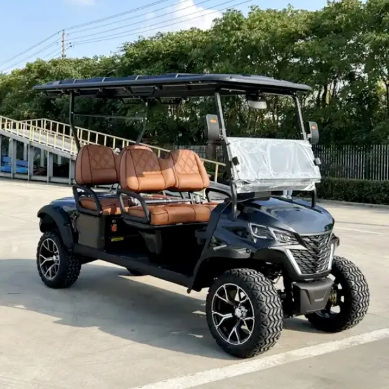 Nuovo Design 2 + 2 4 6 8 Posti Bus Turistico Club Cart Electric Golf Buggy Hunting Car Con Motore A Corrente Alternata 5000W