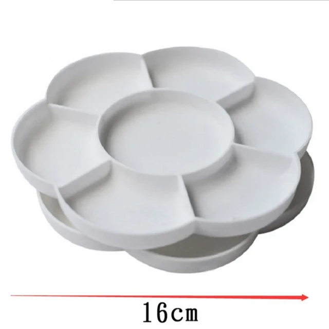 10-hole plastic round art painting palette white thickening Easy