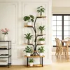 Metal Plant Stand Premium 8-Tier Tall Corner Flower Rack Space-Saving Display