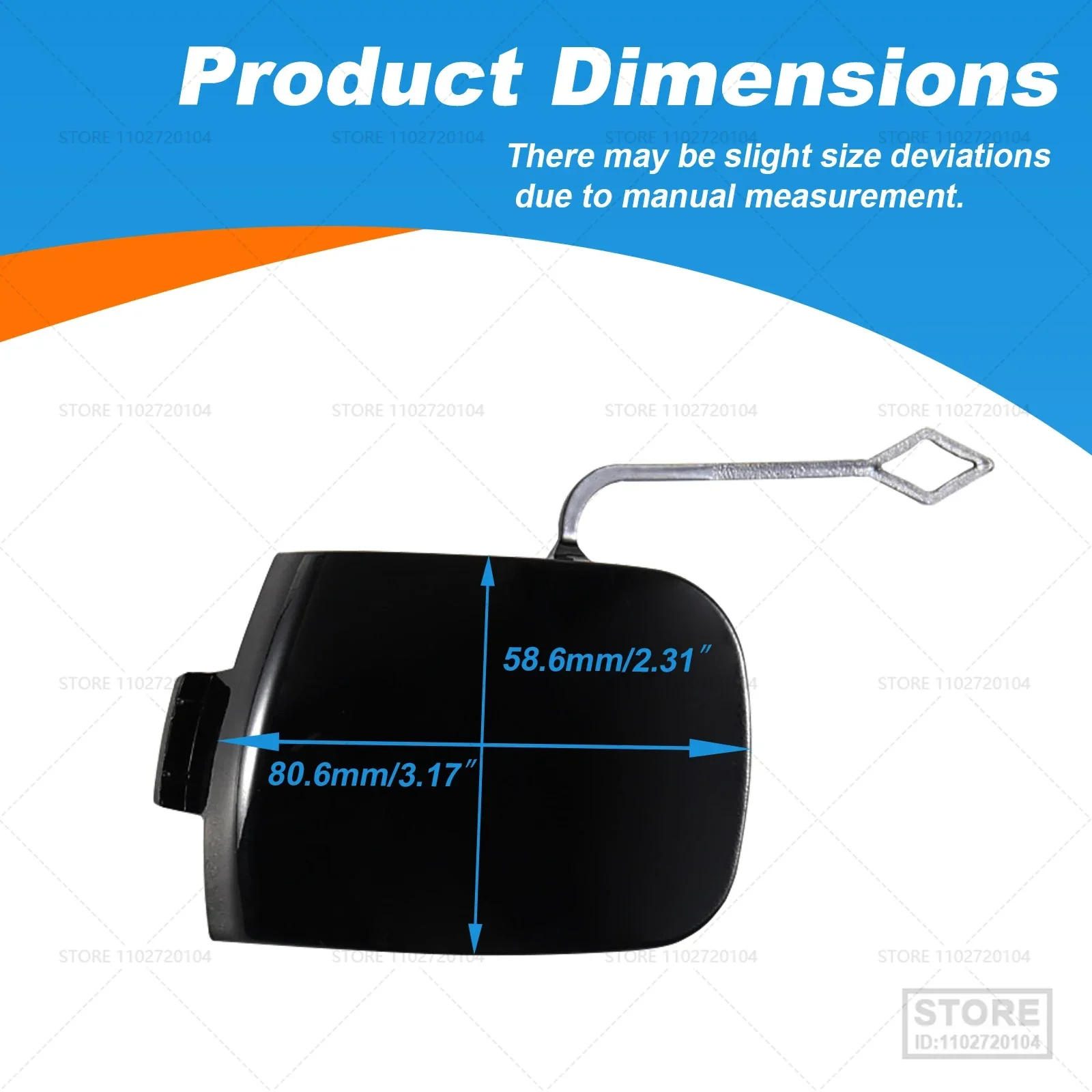 🔌 Tapa De Gancho De Remolque Delantero Para MINI Cooper S F55 F56 F57 | Repuesto 51117337796 Negro