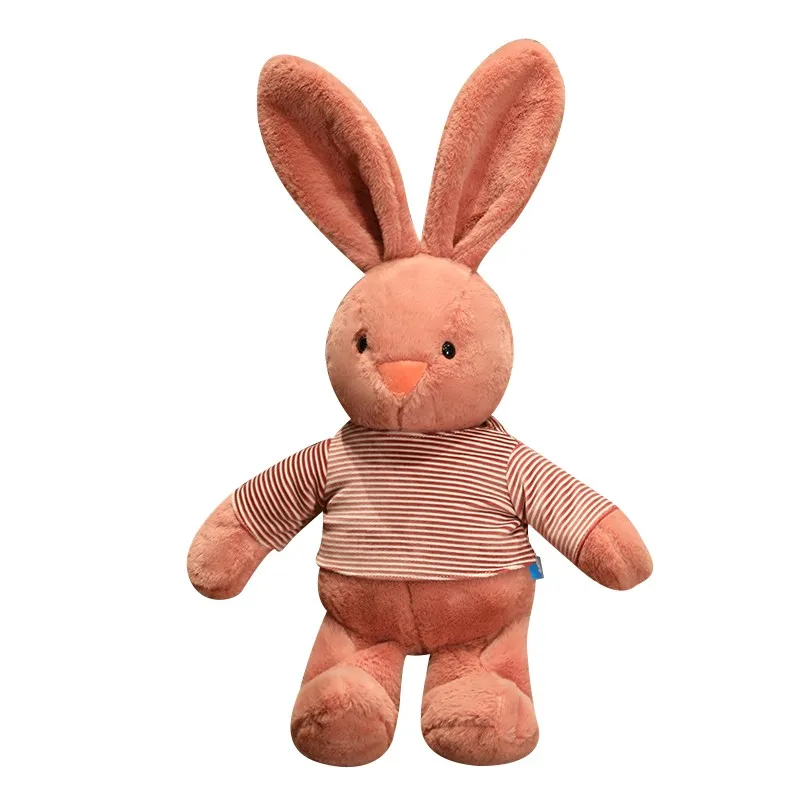 Hot Super Soft Animals Plush Rabbit With T-shirt Dolls Plush Rabbit Toys Children Huggable Pillow For Kids Gifts