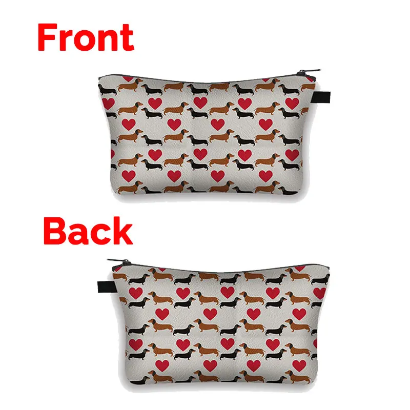 Cute Dachshund Dog Makeup Storage Pouch Cute Pet Animal Cosmetic Bag Travel Organizer Toiletry Case for Femminile