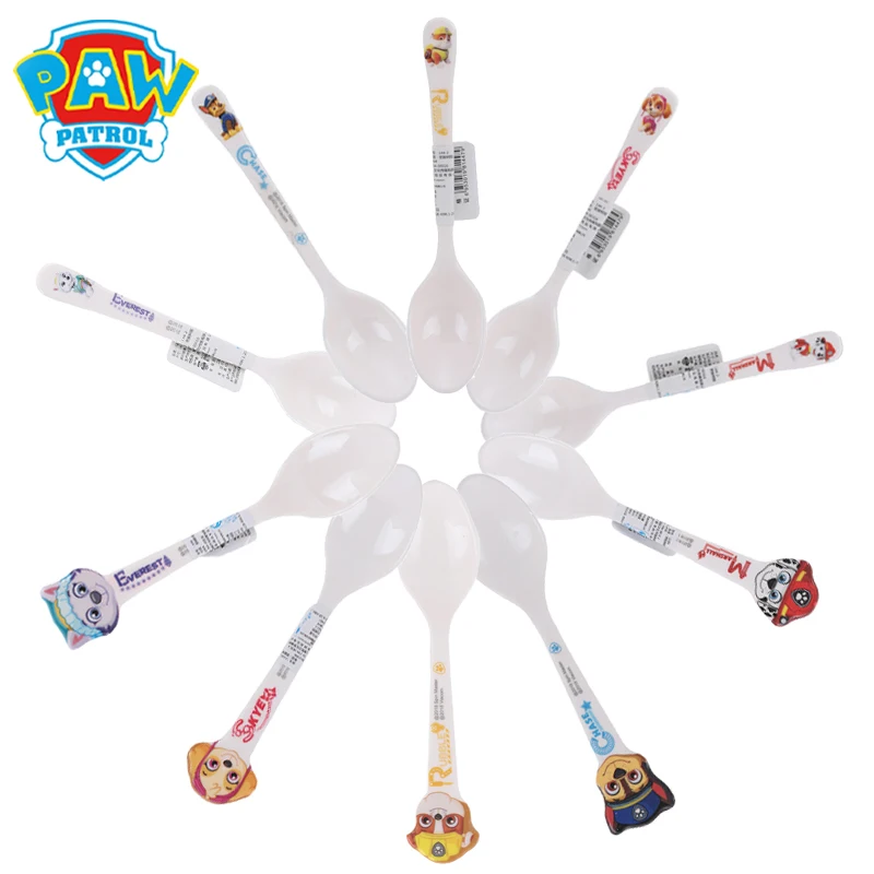 Paw Patrol Anime Figure Patrulha Cina Baby Children Cartoon Spoon Bowl Stoviglie Cucchiaio Per Bambini Pat Patrouille Forniture Quotidiane