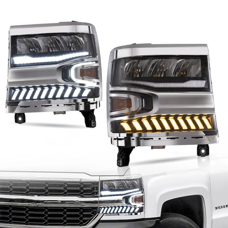 

Factory Front Lamp Sequential Head Light 2016 2017 2018 For Chevrolet Silverado 1500 Third generation Headlights