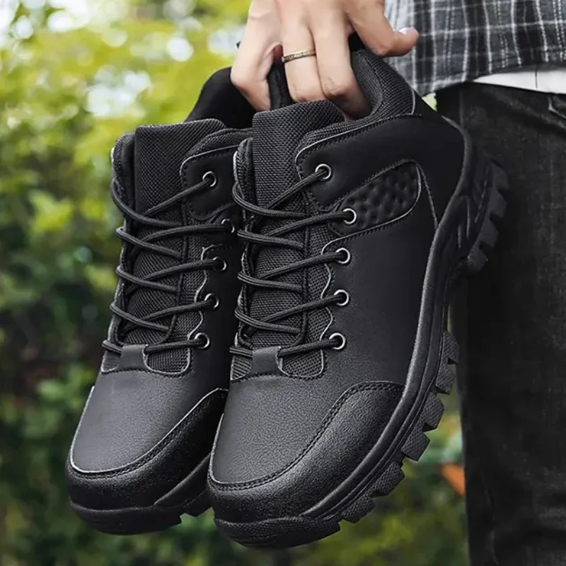 

2024 Autumn Men Shoes Non-slip Casual Fashion Shoes Wear Resistant Climbing Lace-up High Top Male Shoes Zapatos De Hombre