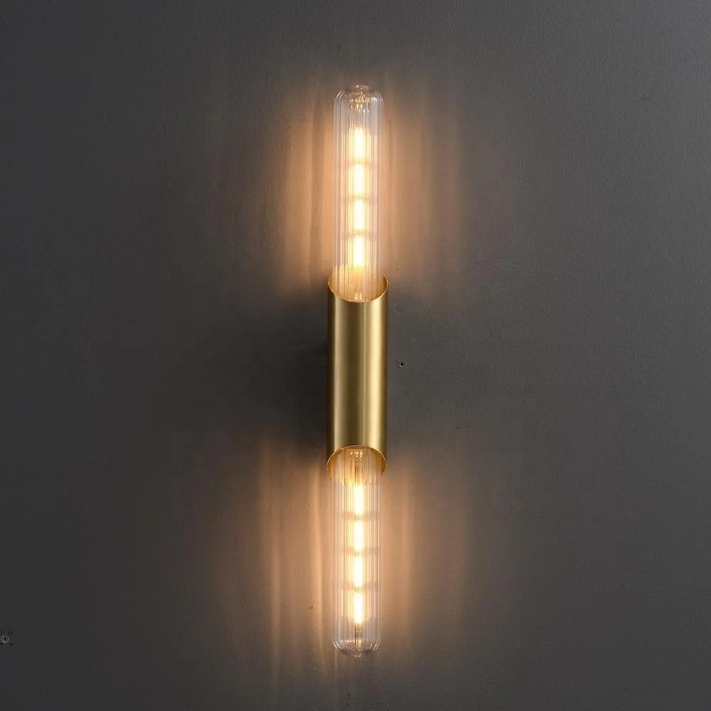 

Modern light luxury copper wall lamp bedroom bedside minimalist creative hotel wall lamp villa corridor living room light