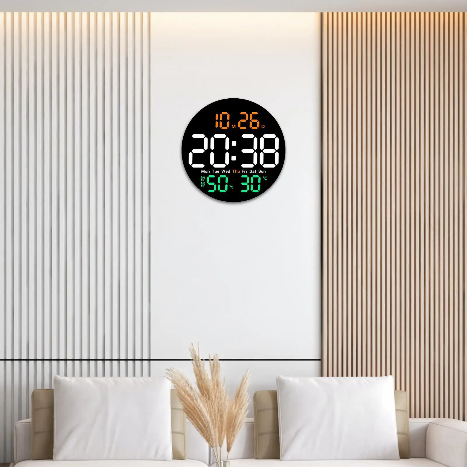 Digital Wall Clock Silent Modern Electronic Clock Stopwatch Digital Alarm Clock