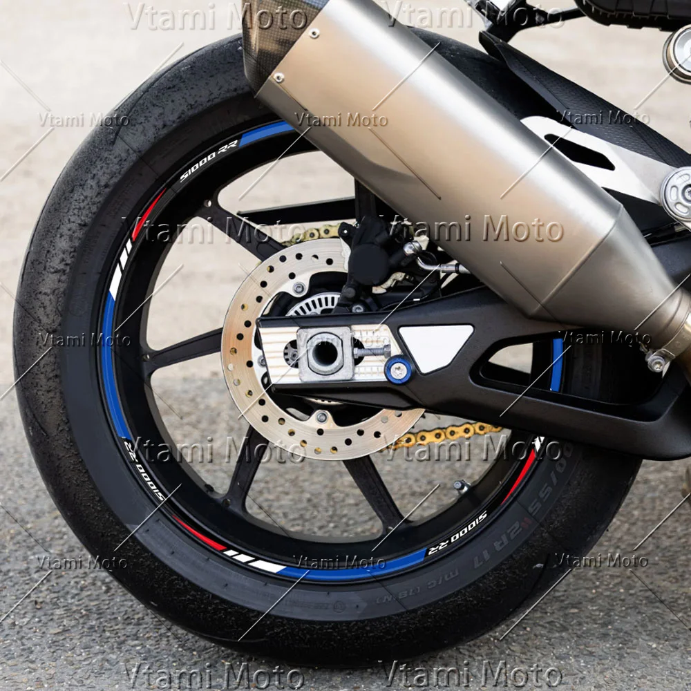 Reflective Waterproof Motorcycle Wheel Stickers Rim Decals