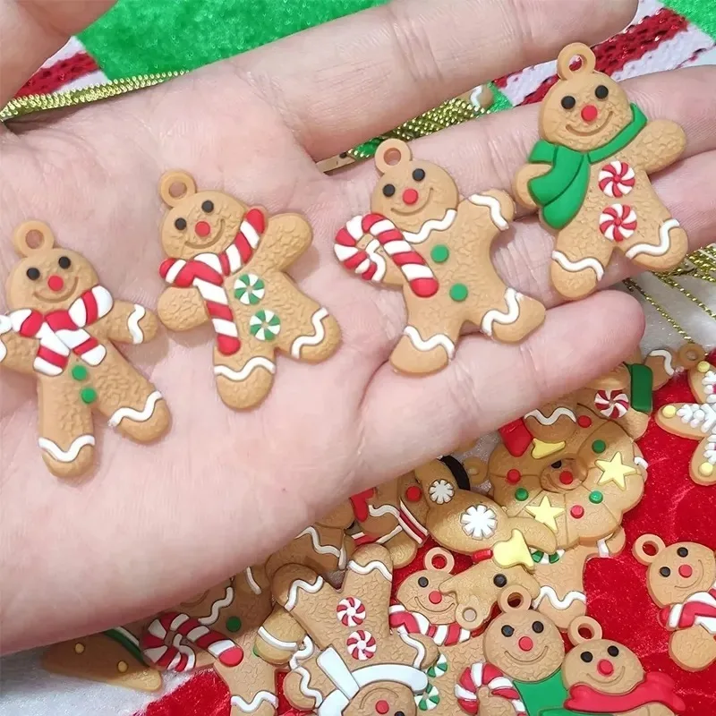 2 Pezzi di Ornamenti con Omini di Pan di Zenzero, Ornamenti con Omini di Pan di