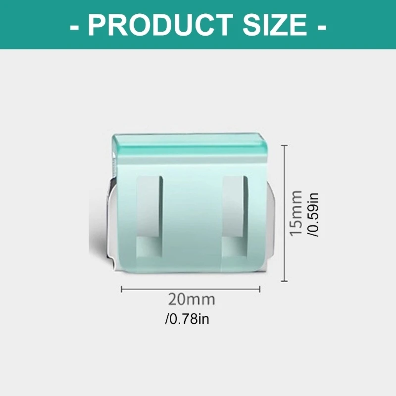 20개 투명 플라스틱 문서 클립 사무실용 종이 클립에 조절 가능한 푸시