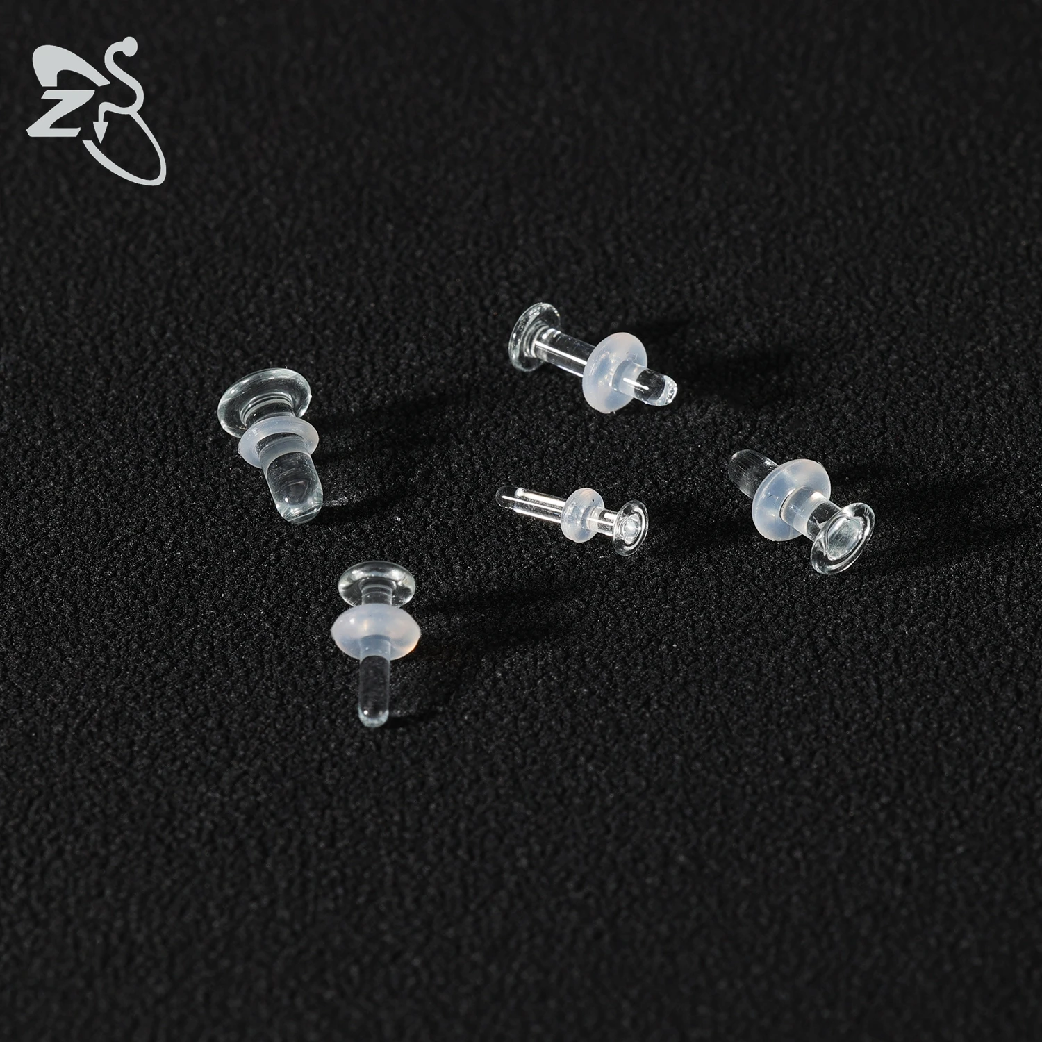 ZS 투명 유리 코 피어싱 리테이너, 보이지 않는 L/I 모양 코 스터드, 0.8-2.4mm 연골 Daith 나선 피어싱 쥬얼리, 1 PC