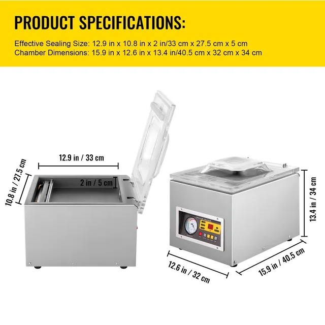 Vacuum Sealer Machine DZ-260 Commercial Kitchen Food Chamber