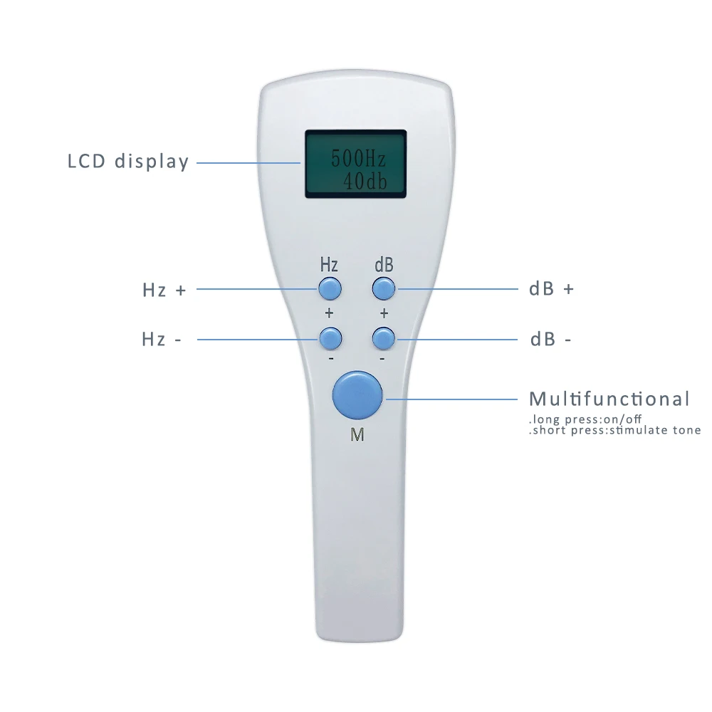 Mini AudiScan Portable Audiometer with audiocups Cushion Noise Reducing Hearing Test In Palm of Your Hand 2