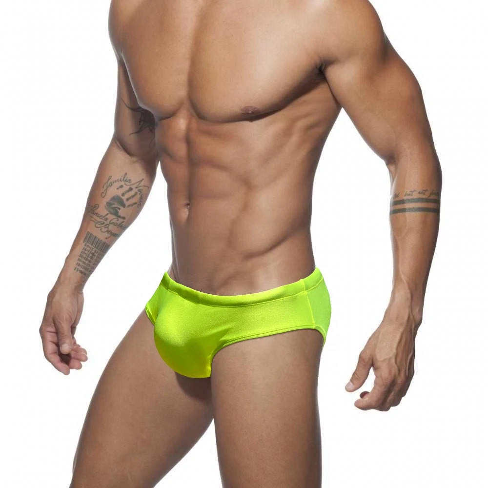 Sexy Mens Glitter Swim Briefs Transparent Quick Dry Swimwear Summer Male Sport Beach Surfing Trunks Mayo Bright Bathing Suit