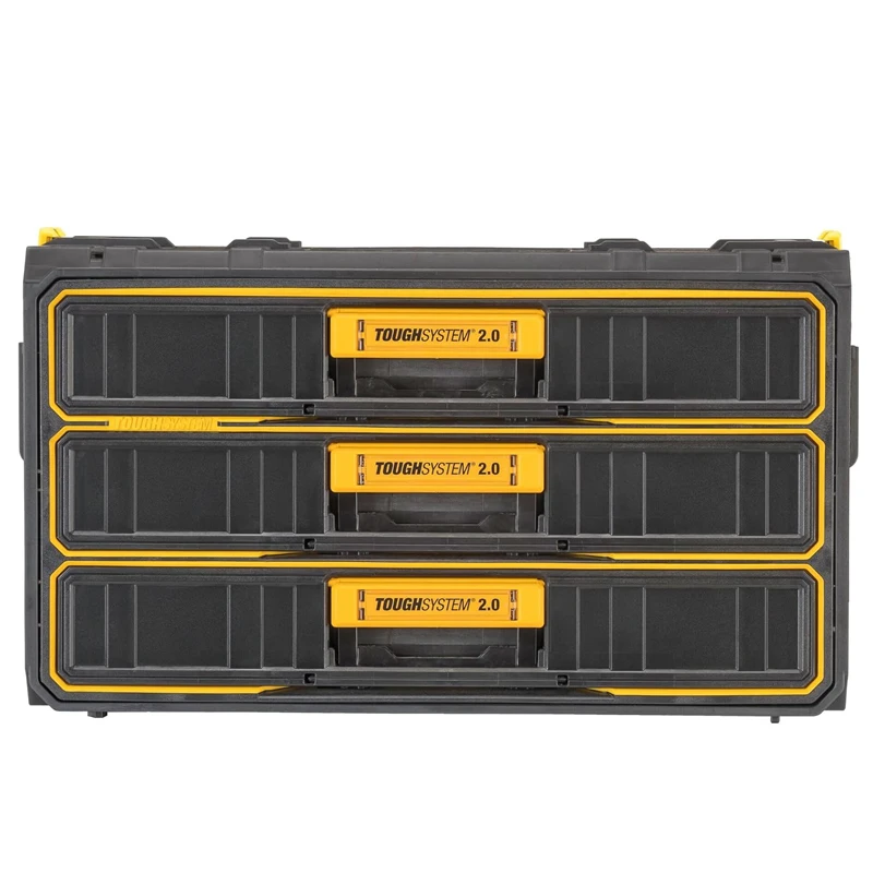 DEWALT 다기능 보관 도구 상자, 다기능 금속 슬라이더, 3 서랍 볼 베어링, DWST08330 TOUGHSYSTEM 2.0