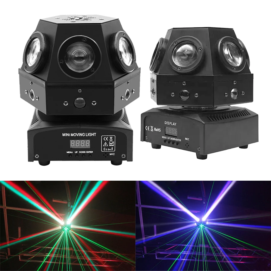 Dj Disco Small Laser Light 90w Sound Control Moving Head Rotating Light