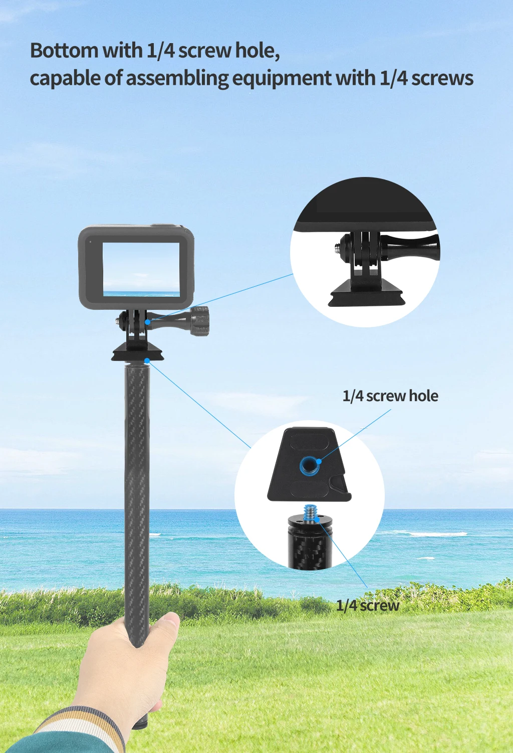 V Mount Plate Quick Release Clamp Fast Switch 1/4 Screw for Gopro13 Insta360 X5