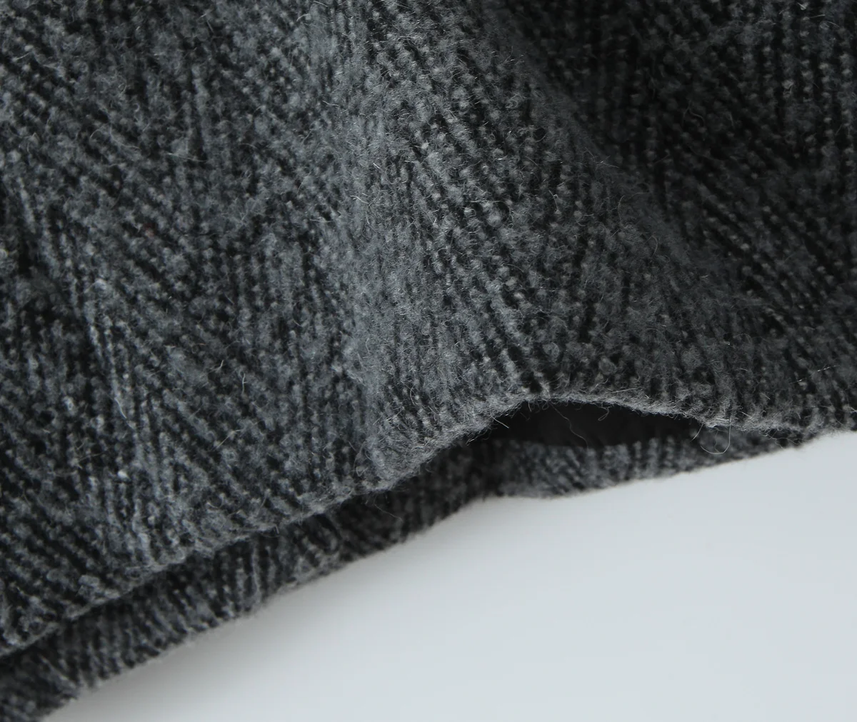 2 Pieces 1 Set CHILL Notched Tweed Weave Oversized Blazer High Waist Package Hips A-line Mini Skirt Suits Matching Gray