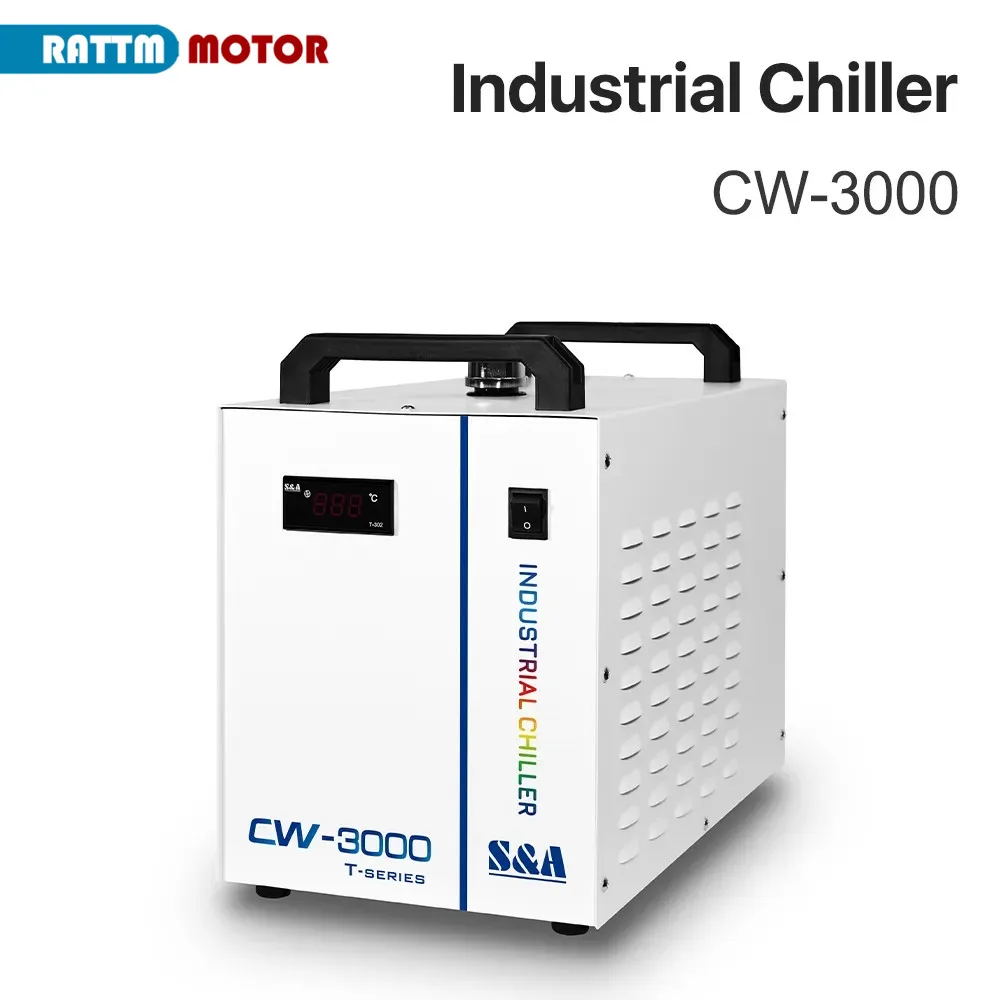 

S&A CW3000 Industrial Water Chiller for CO2 Laser Engraving Cutting Machine Cooling 60W 80W Laser Tube DG110V AG220V, CNC Router