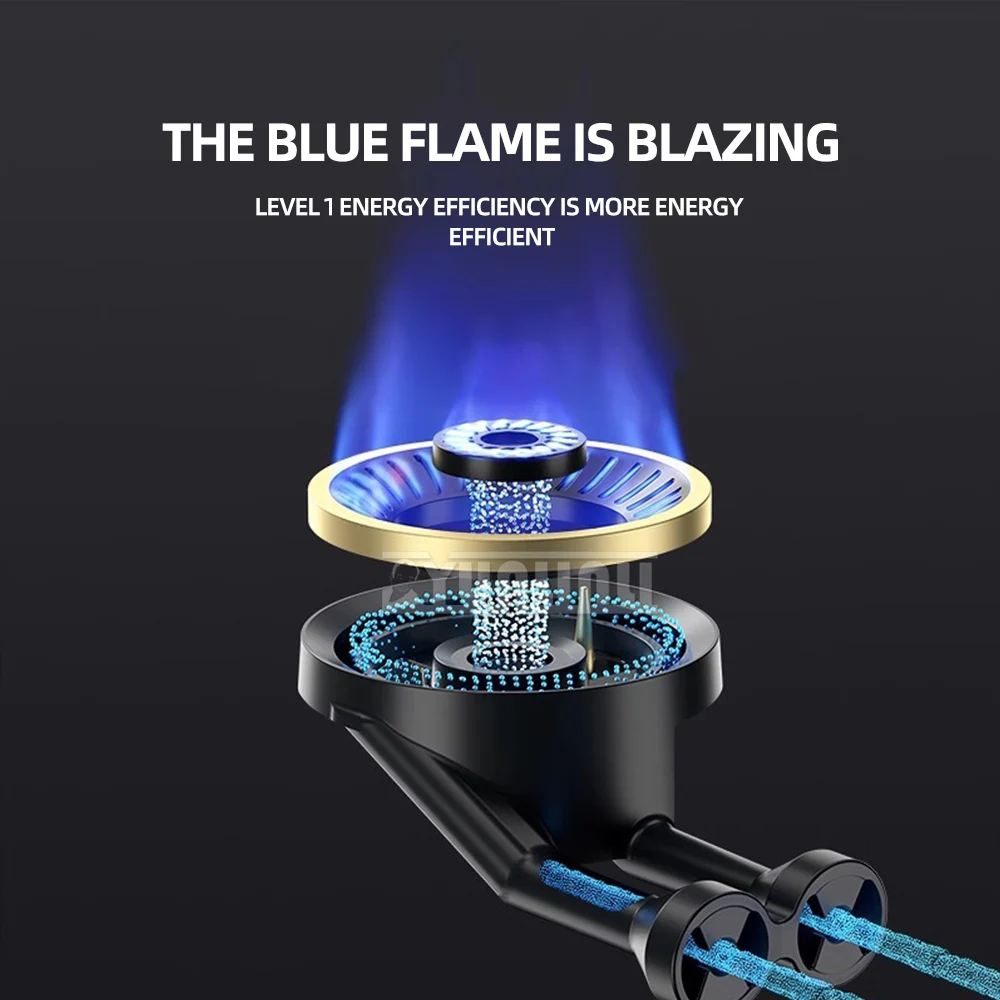 Household Gas Stove Desktop Glass Cooktop A Gas Double Furnace High Fire Furnace Stove Kitchen JZY-A