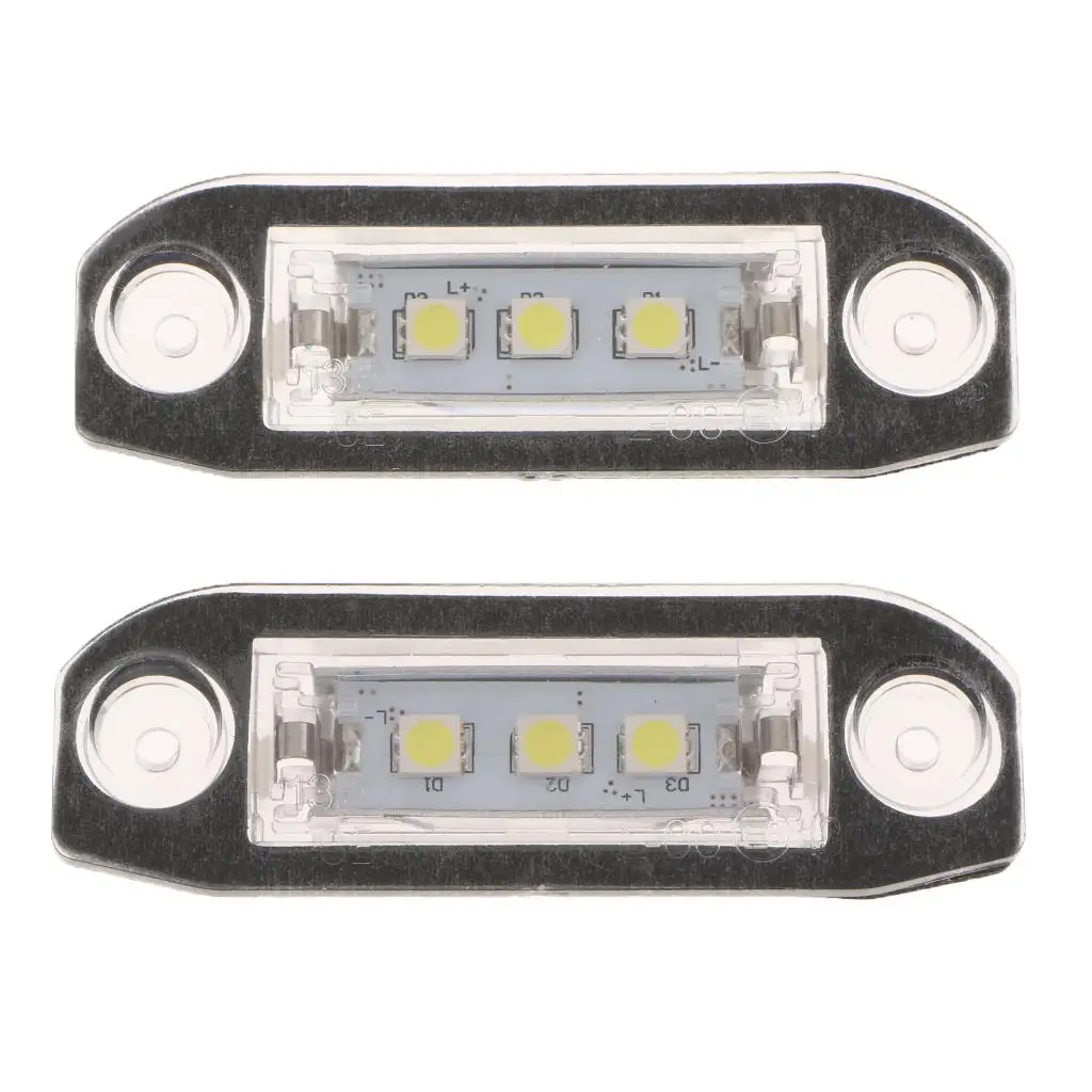 1 Pair LED Number Light White For S80 S40 S60 C70 Car Number Light Lamp