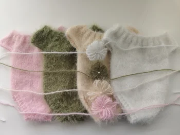 Accessori per Fotografia Neonatale: Tutina in Lana Lunga e Copricapo