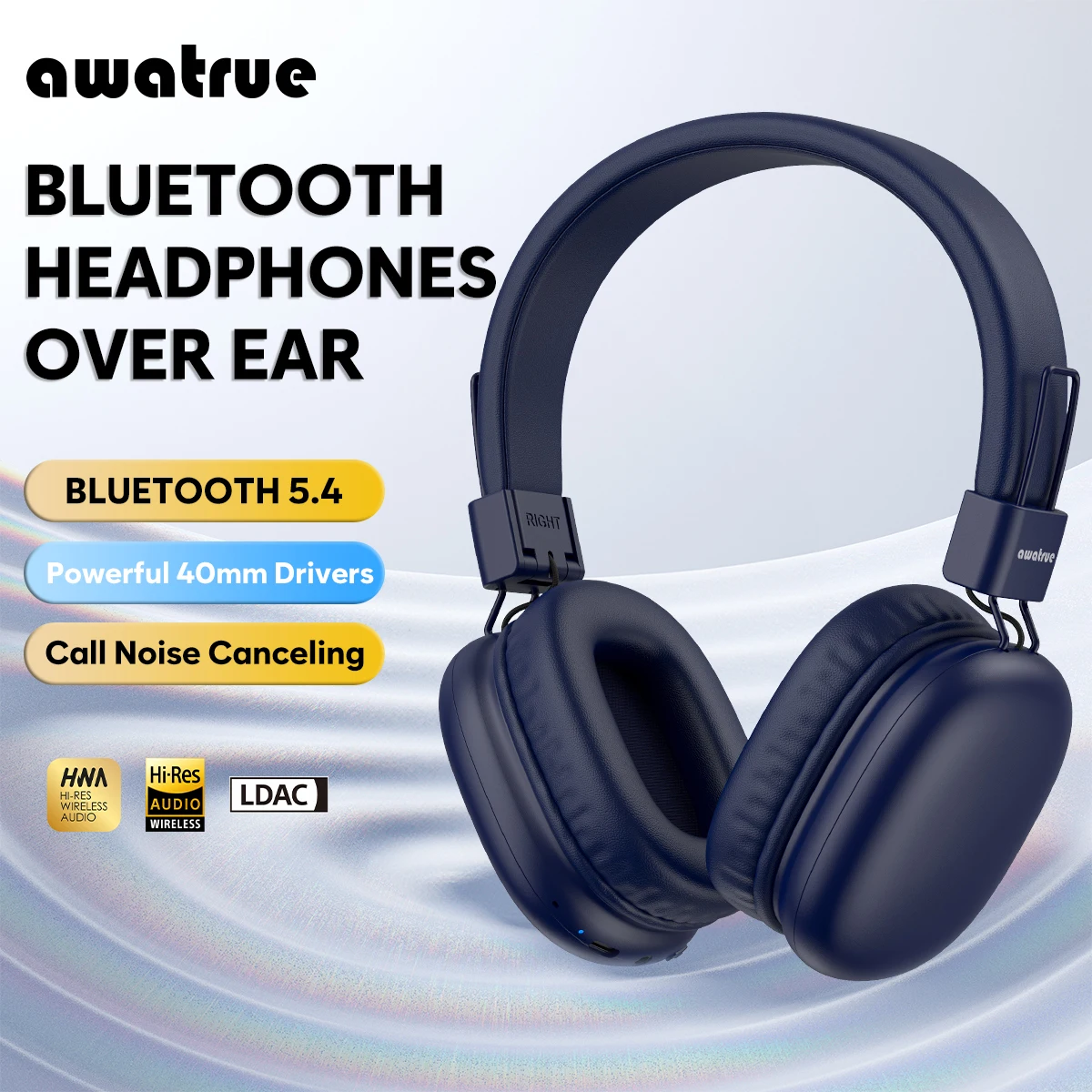 Kids Wireless Bluetooth Headphones with Mic, Safe-Volume, USB-C, Foldable & Comfortable Over-Ear Design