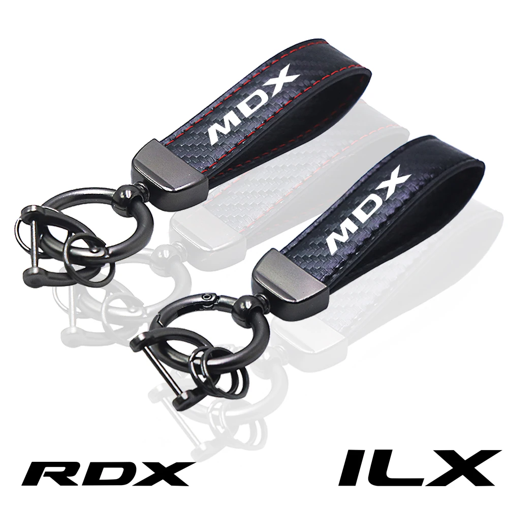 

for acura a-spec aspec tlx mdx rdx ilx car Key chain Rings carbon fiber keychain Car Accessories