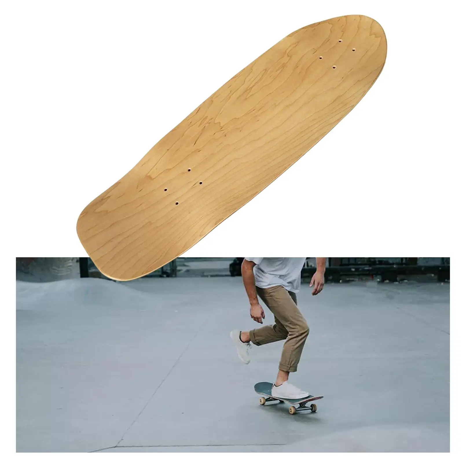 Land Blank Skateboard Deck Double Tail Portable Professional Durable Longboard Skate Board Deck for Art Painting Skate Scooter