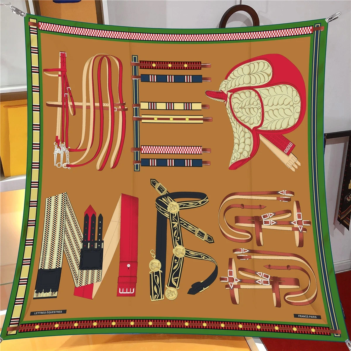 Brand Silk Scarves Colour Horse 100% Silk Scarf Women Shawls Luxury Design Hijab Scarf Fashion Square Scarves Neckerchief