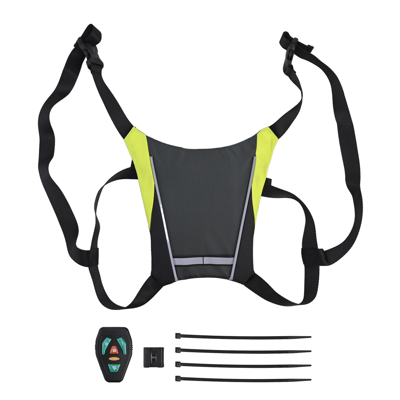 Reflective Vest Backpack Wireless Turn Signal Light 4.2V 500mAh Cycling Bag LED Signal Multi Purpose Night Running