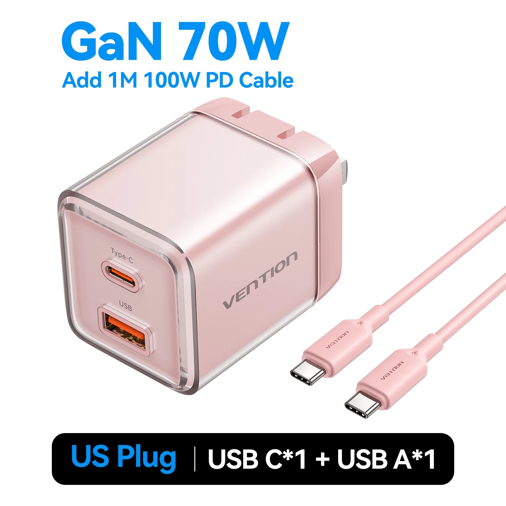 US Add Cable Pink