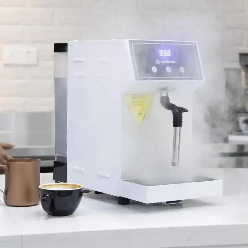 Electric Milk Frother Bubble Tea & Coffee Shop Water Tank Heating Milk Steamer Machine 2