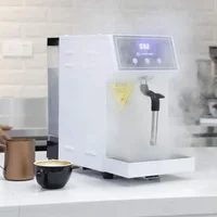 Electric Milk Frother Bubble Tea & Coffee Shop Water Tank Heating Milk Steamer Machine 2