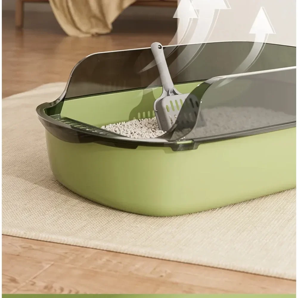 Open Cat Litter Box with Scoop 5